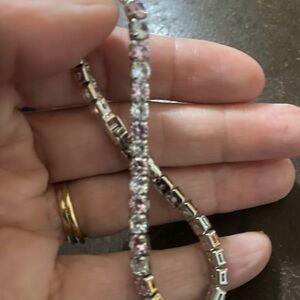 Elegant Pink and Silver Bracelet